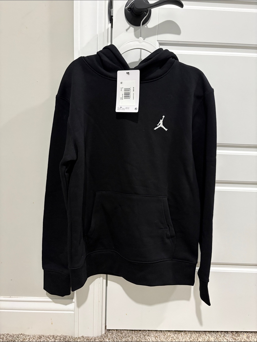 Nike Black Jordan Pullover Hoodie with White Jumpman